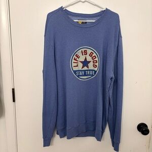Life Is Good Men’s XL Classic Fit Super Soft Cozy Crew Neck Long Sleeve Shirt